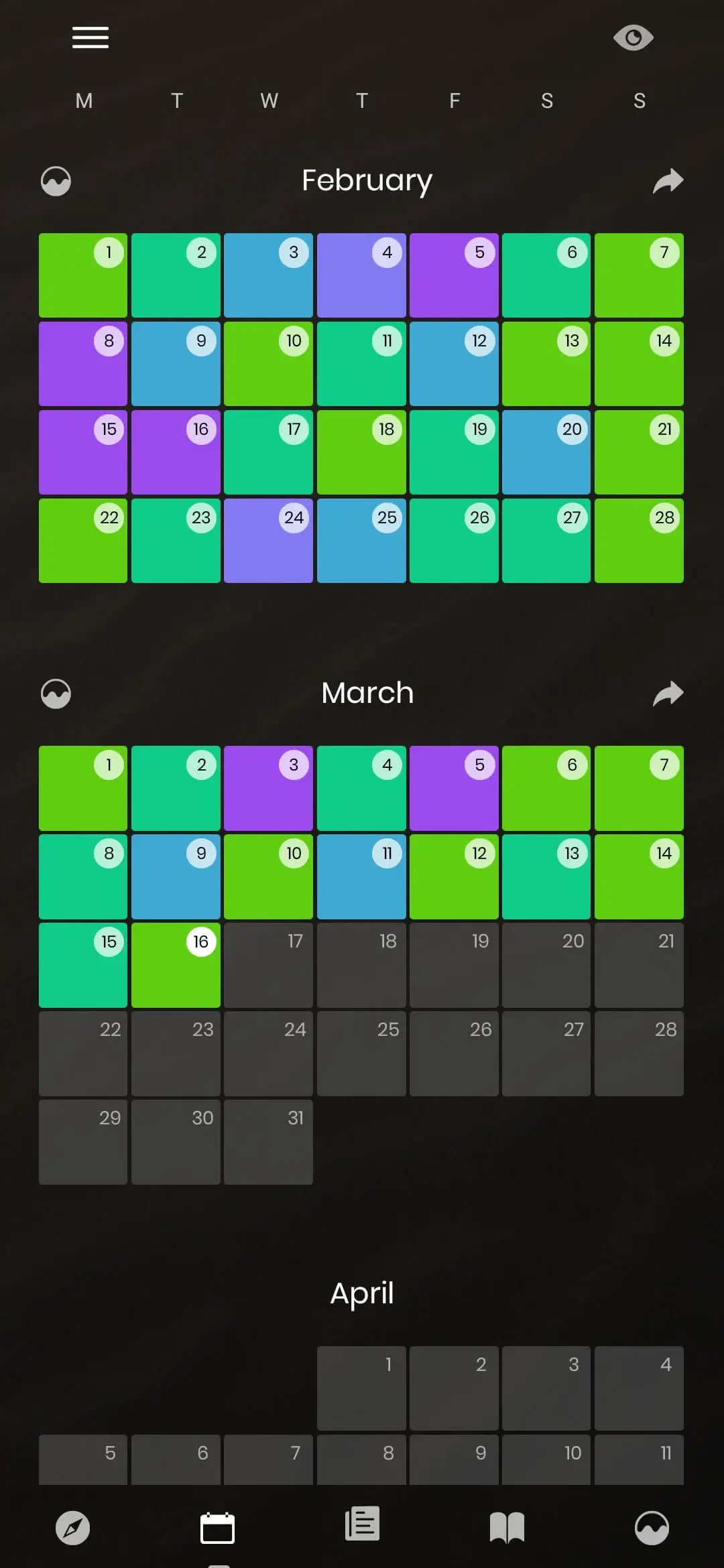 Moodflow App Screenshot - Journal and mood tracking interface
